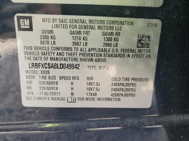 LRBFXCSA8LD049942 - 2020 BUICK ENVISION ESSENCE Mavi foto 12