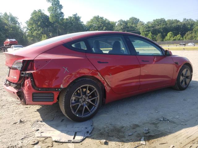 5YJ3E1EB7NF316454 - 2022 TESLA MODEL 3 RED photo 3