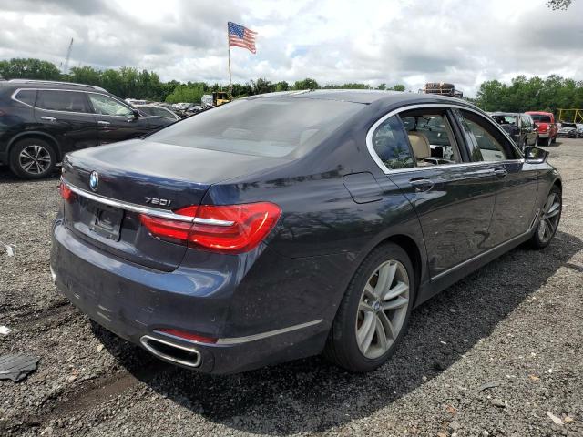 WBA7F2C5XGG415583 - 2016 BMW 750 XI BLUE photo 3