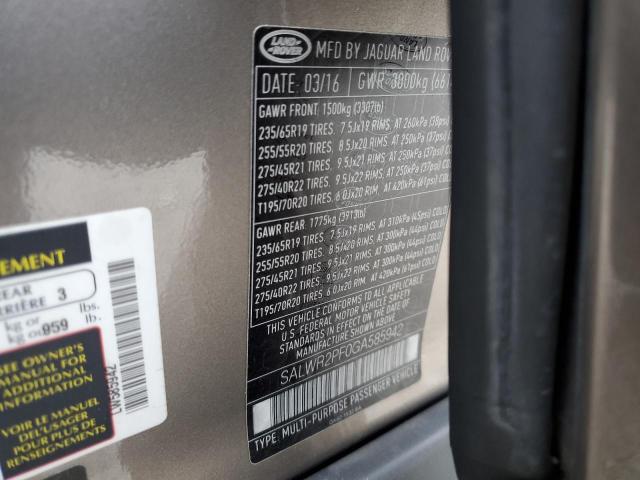 SALWR2PF0GA585942 - 2016 LAND ROVER RANGE ROVE HSE BROWN photo 13