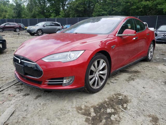 5YJSA1E27FF108843 - 2015 TESLA MODEL S Червоний фото 1