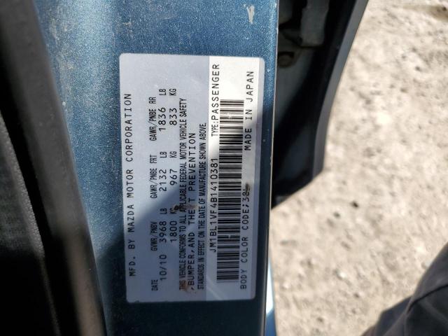 JM1BL1VF4B1410381 - 2011 MAZDA 3 I BLUE photo 12