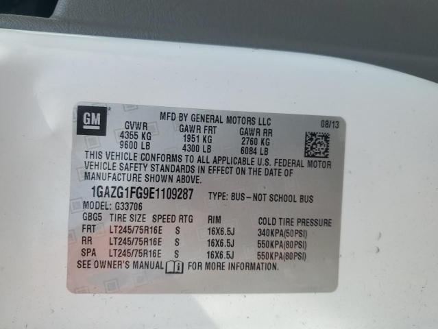 1GAZG1FG9E1109287 - 2014 CHEVROLET EXPRESS G3 LT WHITE photo 13