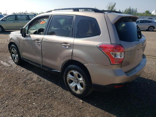 JF2SJCTC9FH835250 - 2015 SUBARU FORESTER 2.5I TOURING BEIGE photo 2