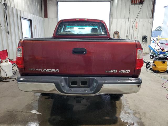 5TBBT44185S464855 - 2005 TOYOTA TUNDRA ACCESS CAB SR5 BURGUNDY photo 6