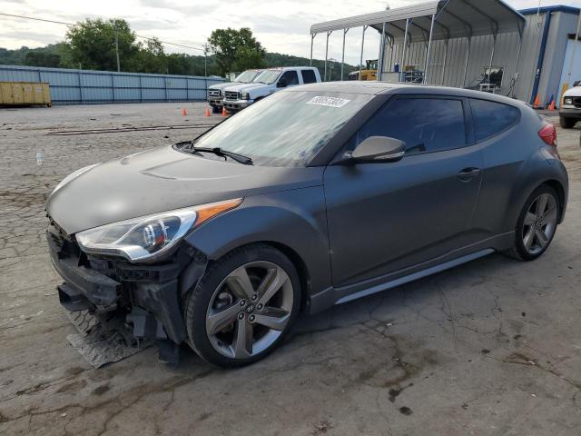 KMHTC6AE8DU157478 - 2013 HYUNDAI VELOSTER TURBO GRAY photo 1