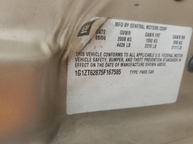 1G1ZT62875F167585 - 2005 CHEVROLET MALIBU MAXX LS ოქროსფერი ფოტო 12