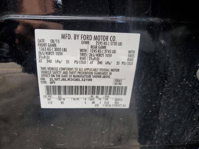 2LMTJ8LR3GBL32199 - 2016 LINCOLN MKX RESERVE BLACK photo 13