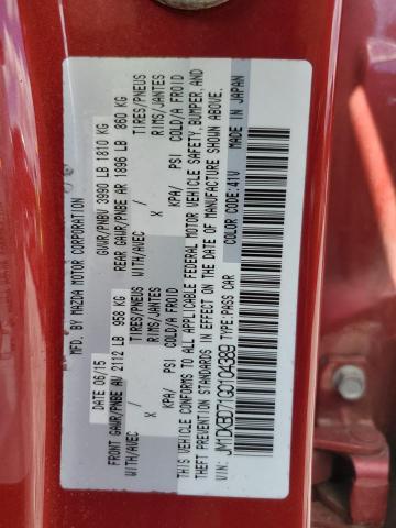 JM1DKBD71G0104389 - 2016 MAZDA CX-3 GRAND TOURING BURGUNDY photo 12