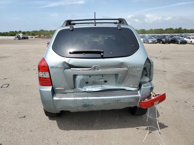 KM8JN72D46U415480 - 2006 HYUNDAI TUCSON GLS TURQUOISE photo 6