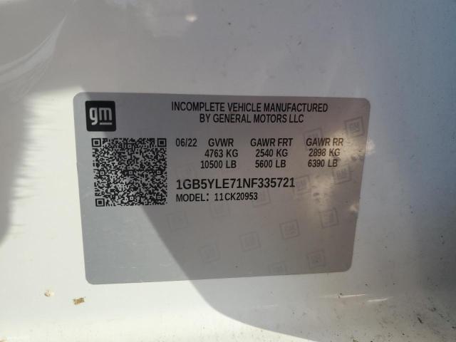 1GB5YLE71NF335721 - 2022 CHEVROLET SILVERADO K2500 HEAVY DUTY WHITE photo 12