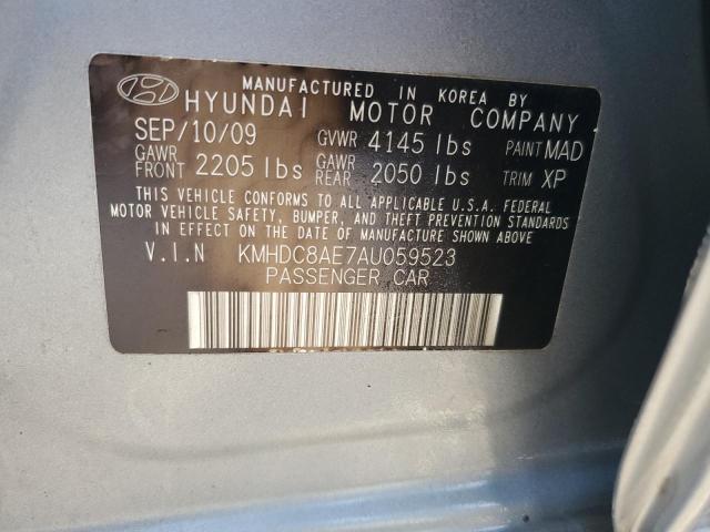 KMHDC8AE7AU059523 - 2010 HYUNDAI ELANTRA TO GLS TEAL photo 13