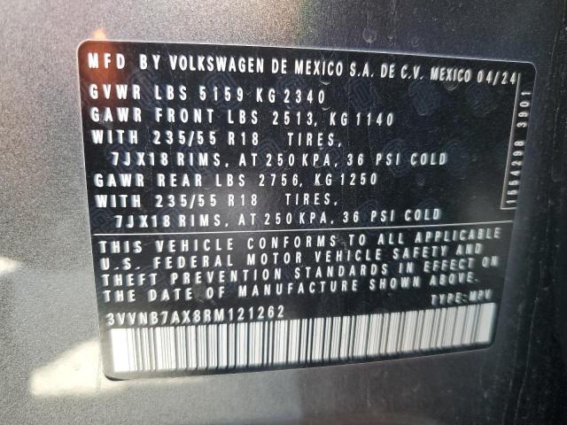 3VVNB7AX8RM121262 - 2024 VOLKSWAGEN TIGUAN SE 灰色 照片 13