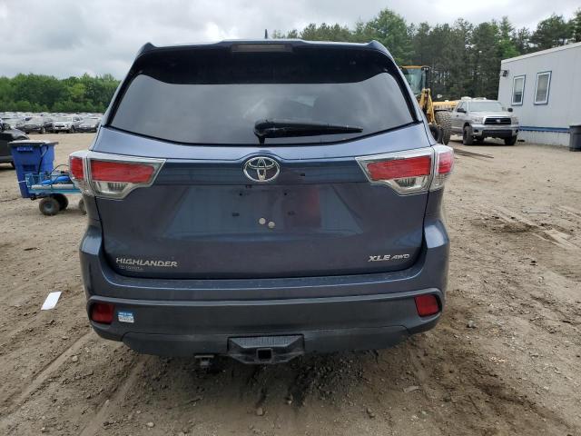 5TDJKRFH3ES037399 - 2014 TOYOTA HIGHLANDER XLE 蓝色 照片 6