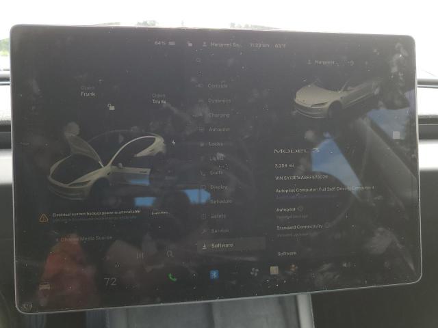 5YJ3E1EA8RF873029 - 2024 TESLA MODEL 3 Белый фото 9