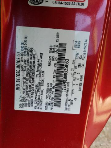 1ZVBP8EM0D5250553 - 2013 FORD MUSTANG RED photo 12