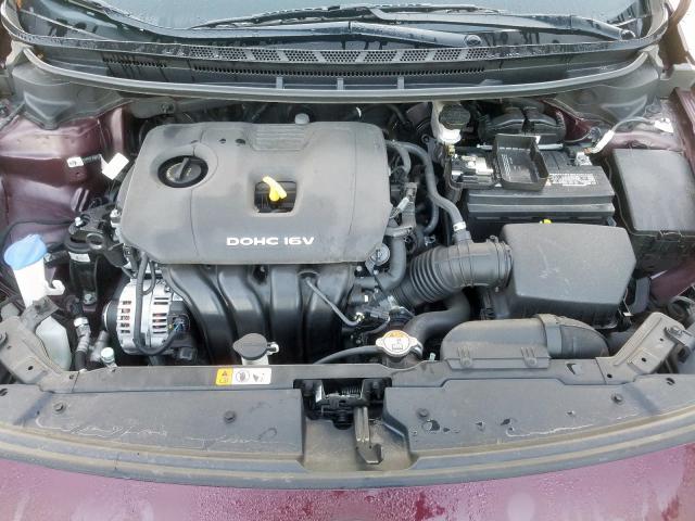 3KPFK4A74HE158349 - 2017 KIA FORTE LX BURGUNDY photo 7