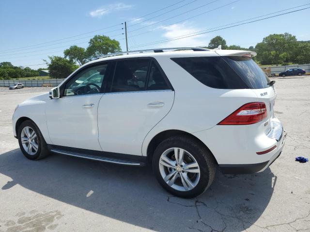 4JGDA5HB3FA608708 - 2015 MERCEDES-BENZ ML 350 4MATIC WHITE photo 2
