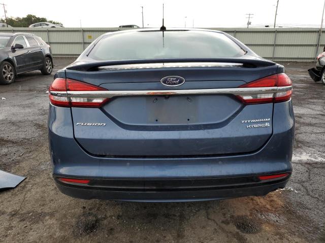 3FA6P0RU0JR242175 - 2018 FORD FUSION TITANIUM/PLATINUM HEV BLUE photo 6