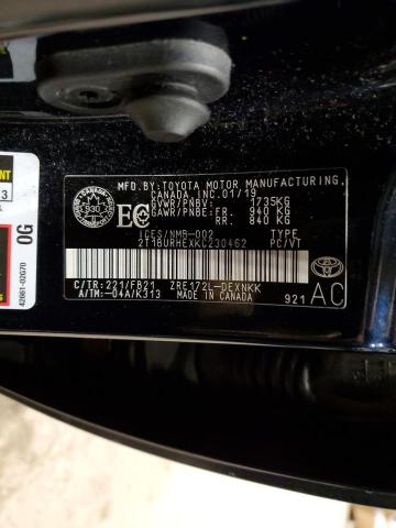 2T1BURHEXKC230462 - 2019 TOYOTA COROLLA L 蓝色 照片 13