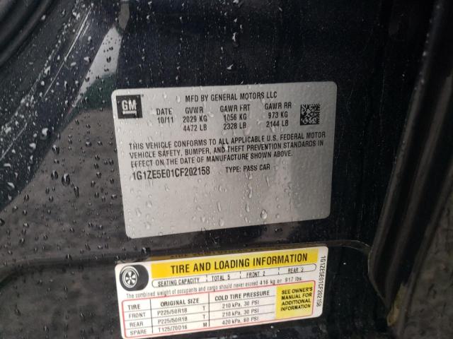 1G1ZE5E01CF202158 - 2012 CHEVROLET MALIBU LTZ BLACK photo 12