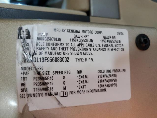 2CNDL13F956083002 - 2005 CHEVROLET EQUINOX LS GOLD photo 12