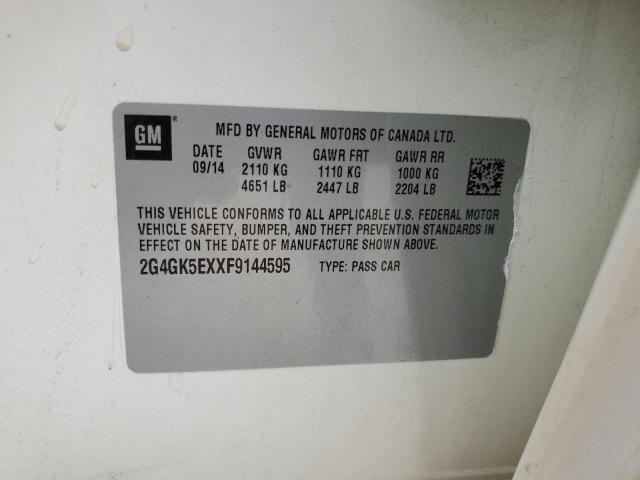 2G4GK5EXXF9144595 - 2015 BUICK REGAL WHITE photo 13