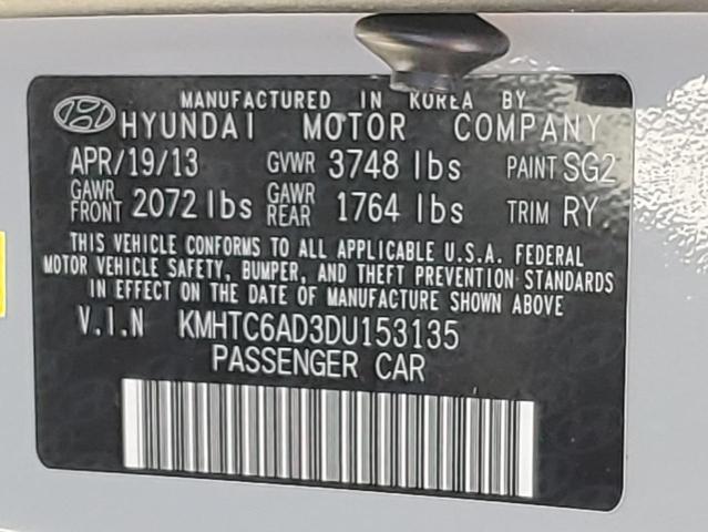 KMHTC6AD3DU153135 - 2013 HYUNDAI VELOSTER GRAY photo 12