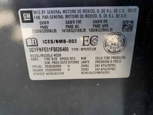 3GYFNFE31FS626489 - 2015 CADILLAC SRX PERFORMANCE COLLECTION Сұр фото 14