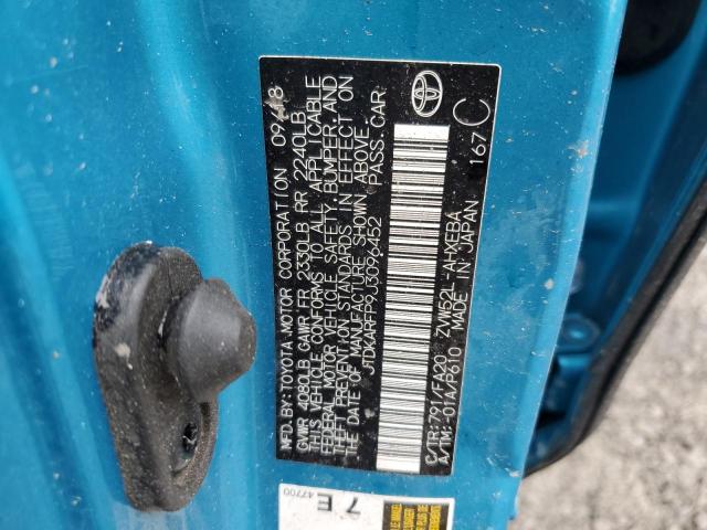 JTDKARFP9J3096452 - 2018 TOYOTA PRIUS PRIM 蓝色 照片 13