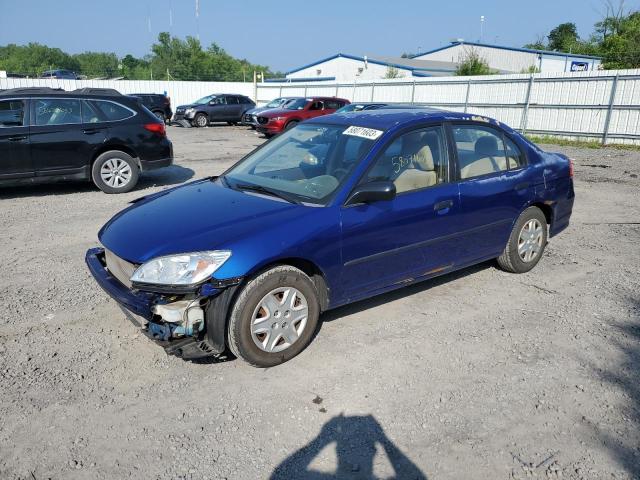 2HGES16365H601862 - 2005 HONDA CIVIC DX VP BLUE photo 1