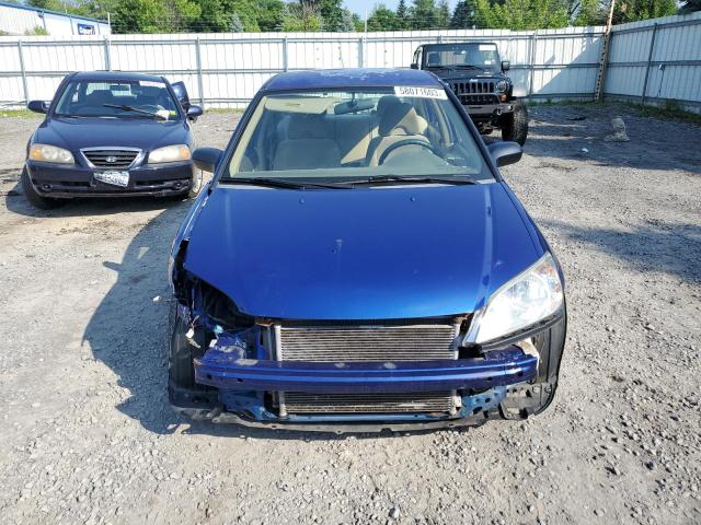 2HGES16365H601862 - 2005 HONDA CIVIC DX VP BLUE photo 5