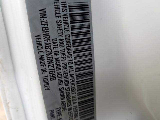 ZFBHRFAB2K6N27696 - 2019 RAM PROMASTER CITY  ფოტო 10