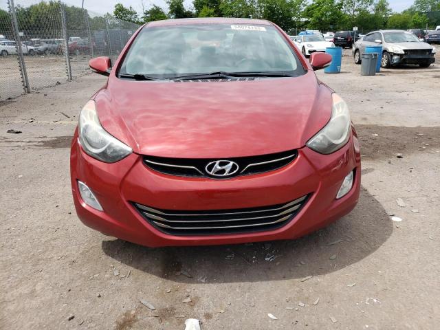 KMHDH4AE1DU509553 - 2013 HYUNDAI ELANTRA GLS RED photo 5