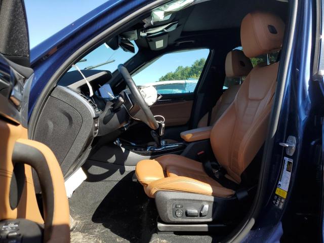 5UXTR9C51KLP77172 - 2019 BMW X3 XDRIVE30I BLUE photo 7