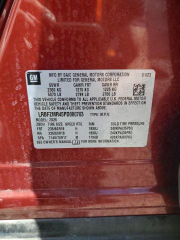 LRBFZMR45PD080703 - 2023 BUICK ENVISION PREFERRED MAROON photo 13