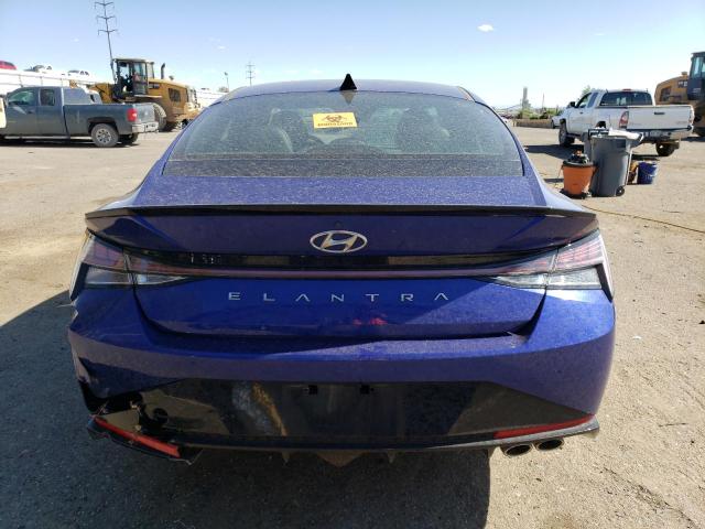 KMHLR4AF1NU224855 - 2022 HYUNDAI ELANTRA N LINE BLUE photo 6