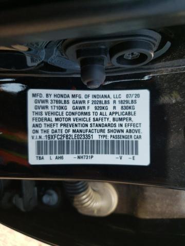 19XFC2F82LE023351 - 2020 HONDA CIVIC SPORT 黑色 照片 12