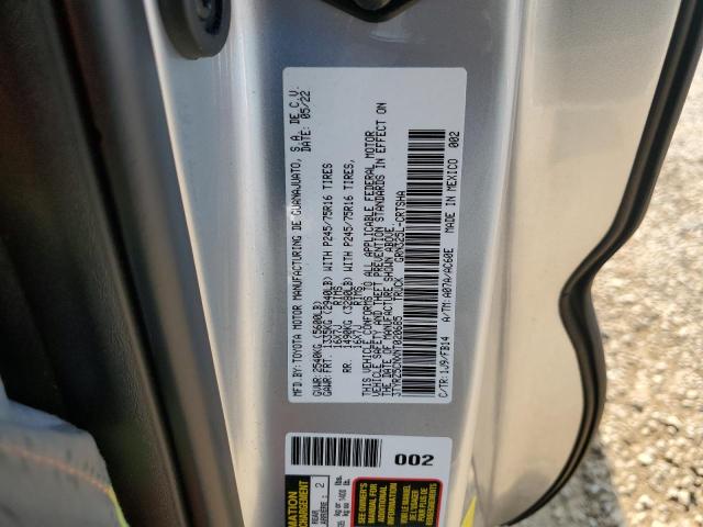 3TYRZ5CNXNT020685 - 2022 TOYOTA TACOMA ACCESS CAB ნაცრისფერი ფოტო 12