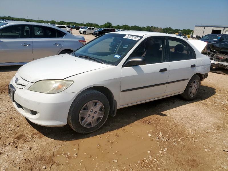 1HGES16375L026142 - 2005 HONDA CIVIC DX VP WHITE photo 1