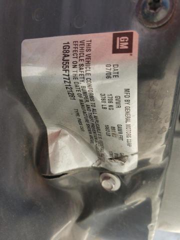 1G8AJ55F77Z121281 - 2007 SATURN ION LEVEL 2 თეთრი ფოტო 12