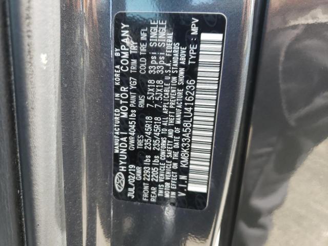 KM8K33A58LU416236 - 2020 HYUNDAI KONA LIMITED GRAY photo 14