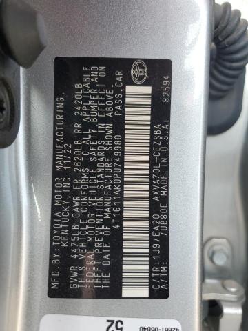 4T1G11AK0PU749980 - 2023 TOYOTA CAMRY SE NIGHT SHADE SILVER photo 12