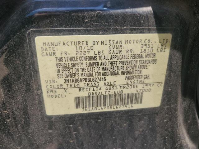 3N1AB6AP0BL627416 - 2011 NISSAN SENTRA 2.0 BLACK photo 12