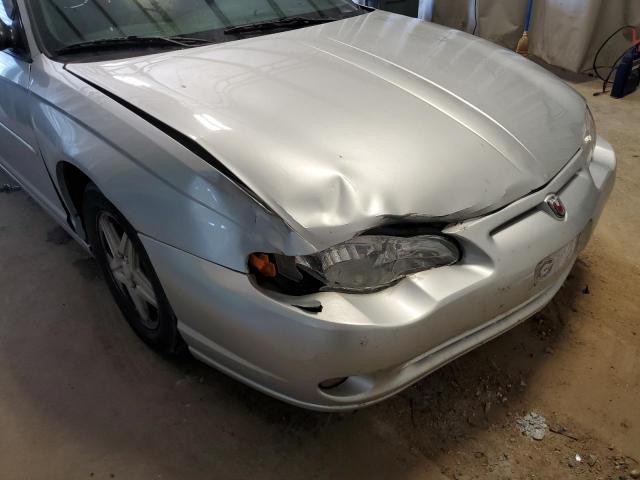 2G1WX12K549299290 - 2004 CHEVROLET MONTE CARL SS SILVER photo 9