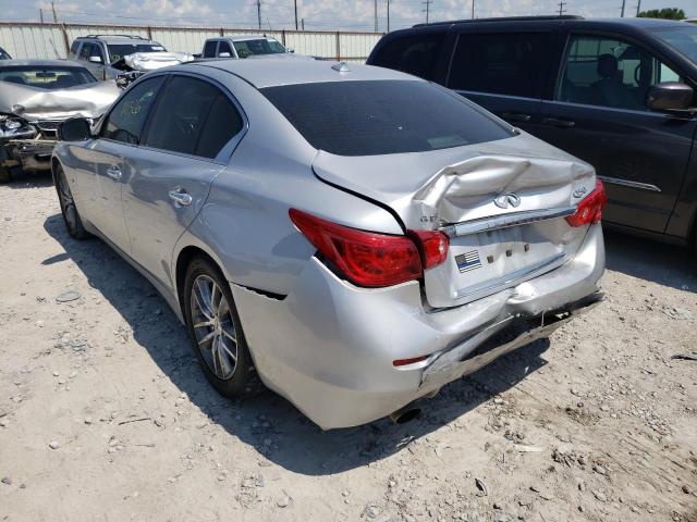 JN1BV7AP0FM352465 - 2015 INFINITI Q50 BASE SILVER photo 3