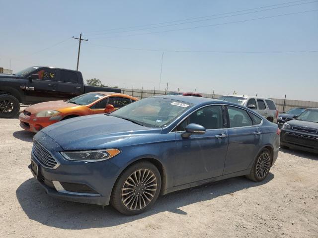 3FA6P0HDXJR255369 - 2018 FORD FUSION SE BLUE photo 1