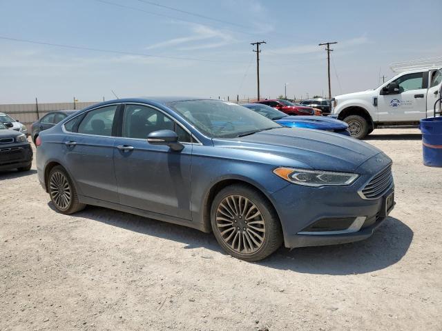 3FA6P0HDXJR255369 - 2018 FORD FUSION SE BLUE photo 4