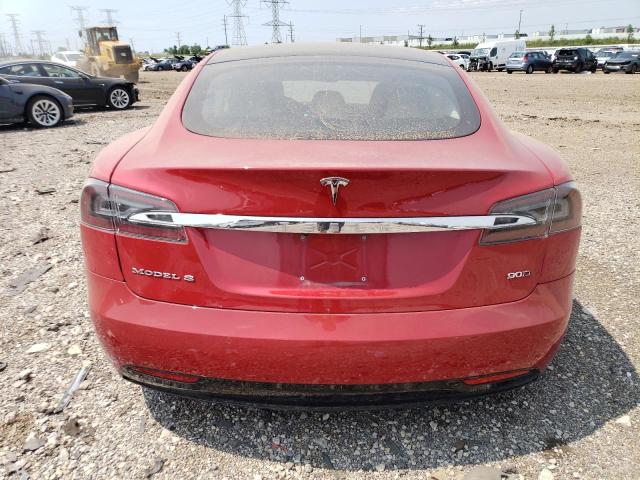 5YJSA1E2XHF193499 - 2017 TESLA MODEL S Կարմիր լուսանկար 6