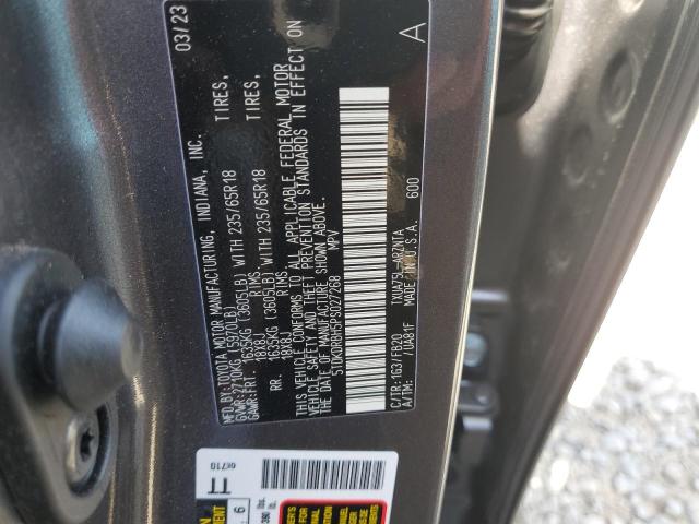 5TDKDRBH5PS027268 - 2023 TOYOTA HIGHLANDER L GRAY photo 13